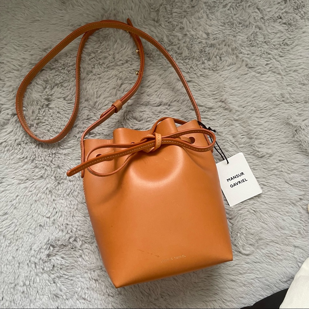 Mansur Gabriel Mini Mini Bucket Bag NWT $465